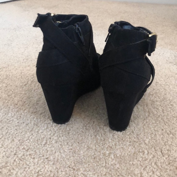 Black Suede Booties - Picture 3 of 3